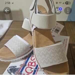 Skechers Women's Desert Kiss-Stretch Quarter Strap Sandal Flat